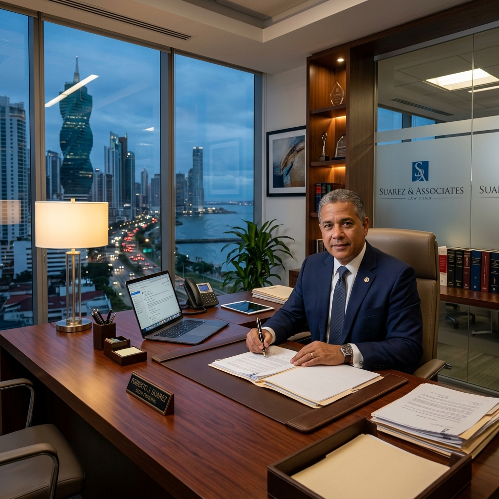 Oficina legal moderna en Panamá